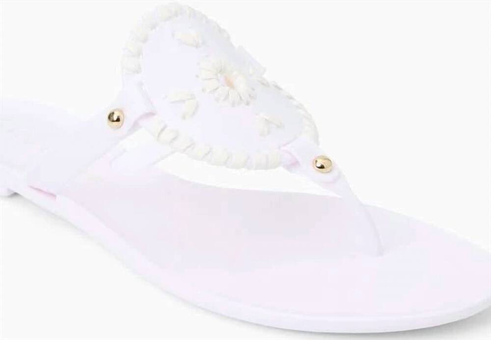 NEW JACK ROGERS women's collins jelly sandals in white